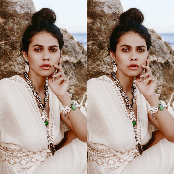 Free People By The Sea Shell Turquoise Bracelet - Picture 3 of 5